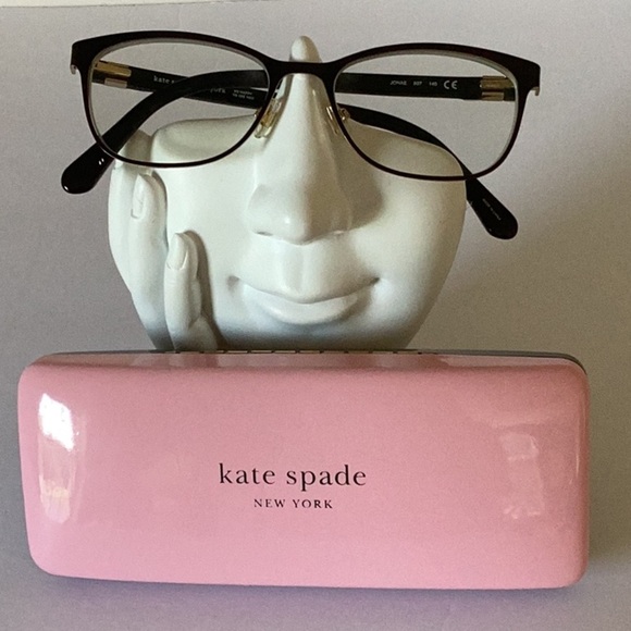 KATE SPADE PERSCRIPTION FRAME GLASSES WITH CASE BOW DETAIL - Picture 2 of 10